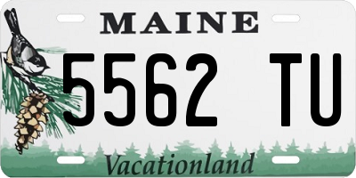ME license plate 5562TU