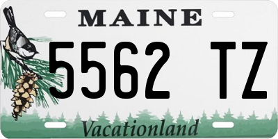 ME license plate 5562TZ