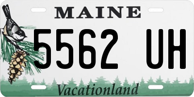 ME license plate 5562UH