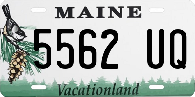 ME license plate 5562UQ