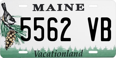 ME license plate 5562VB