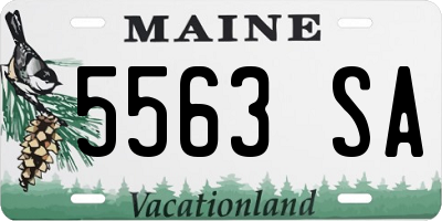 ME license plate 5563SA