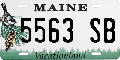 ME license plate 5563SB