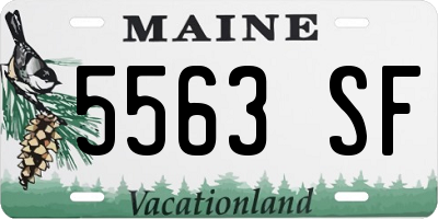 ME license plate 5563SF