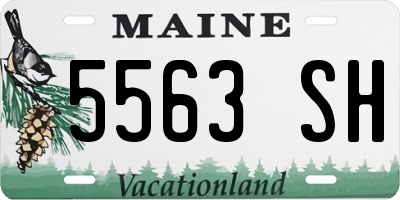 ME license plate 5563SH