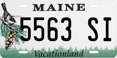 ME license plate 5563SI