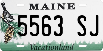 ME license plate 5563SJ