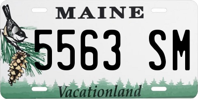 ME license plate 5563SM
