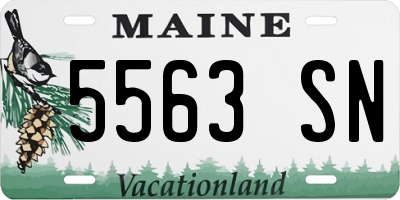 ME license plate 5563SN