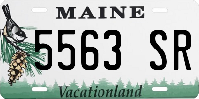 ME license plate 5563SR