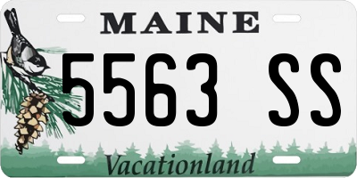 ME license plate 5563SS