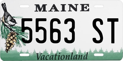 ME license plate 5563ST