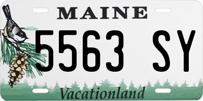 ME license plate 5563SY