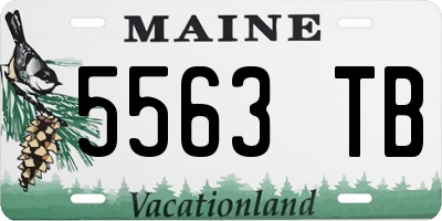 ME license plate 5563TB
