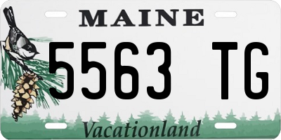 ME license plate 5563TG