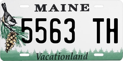ME license plate 5563TH