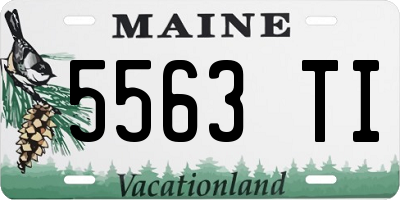 ME license plate 5563TI