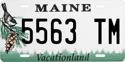 ME license plate 5563TM