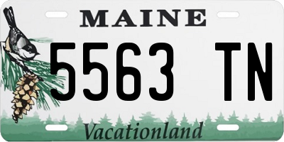 ME license plate 5563TN