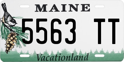 ME license plate 5563TT