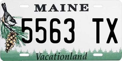 ME license plate 5563TX
