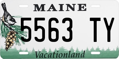 ME license plate 5563TY