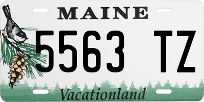 ME license plate 5563TZ