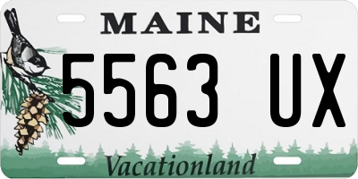 ME license plate 5563UX