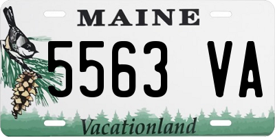 ME license plate 5563VA