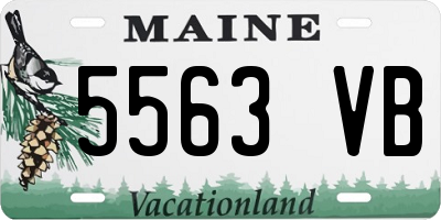ME license plate 5563VB
