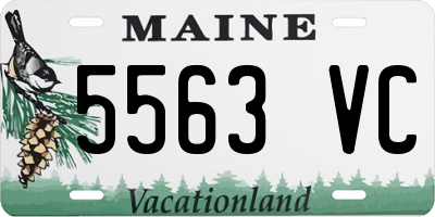 ME license plate 5563VC