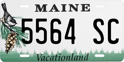 ME license plate 5564SC