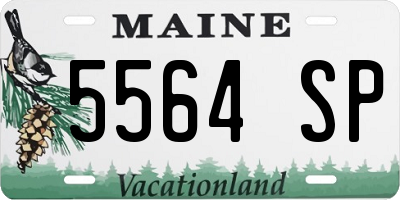 ME license plate 5564SP