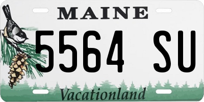 ME license plate 5564SU