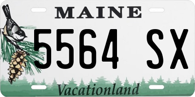ME license plate 5564SX