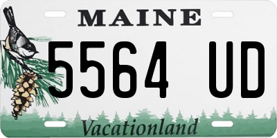 ME license plate 5564UD