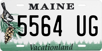 ME license plate 5564UG