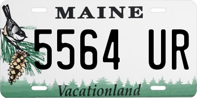 ME license plate 5564UR