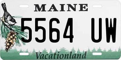 ME license plate 5564UW