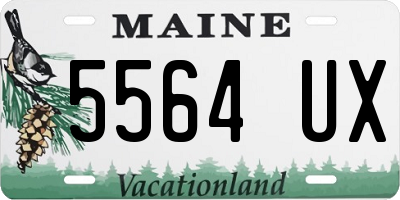 ME license plate 5564UX