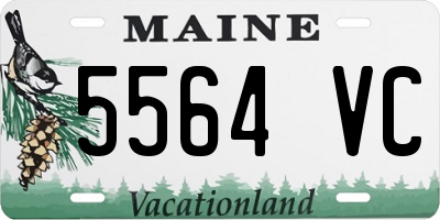 ME license plate 5564VC
