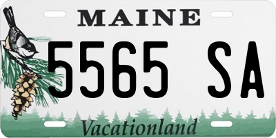 ME license plate 5565SA