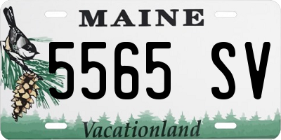 ME license plate 5565SV
