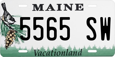 ME license plate 5565SW