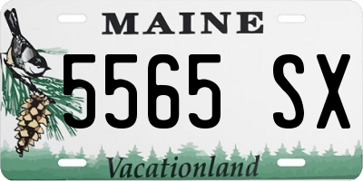 ME license plate 5565SX