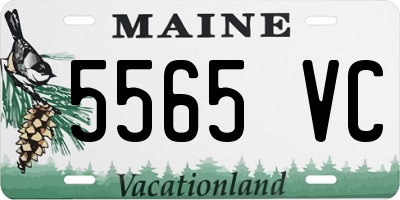 ME license plate 5565VC