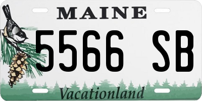 ME license plate 5566SB