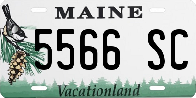 ME license plate 5566SC
