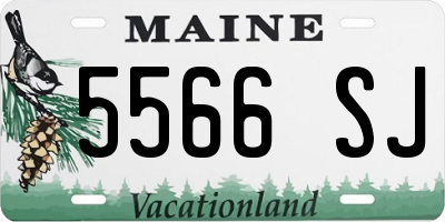 ME license plate 5566SJ