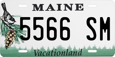 ME license plate 5566SM